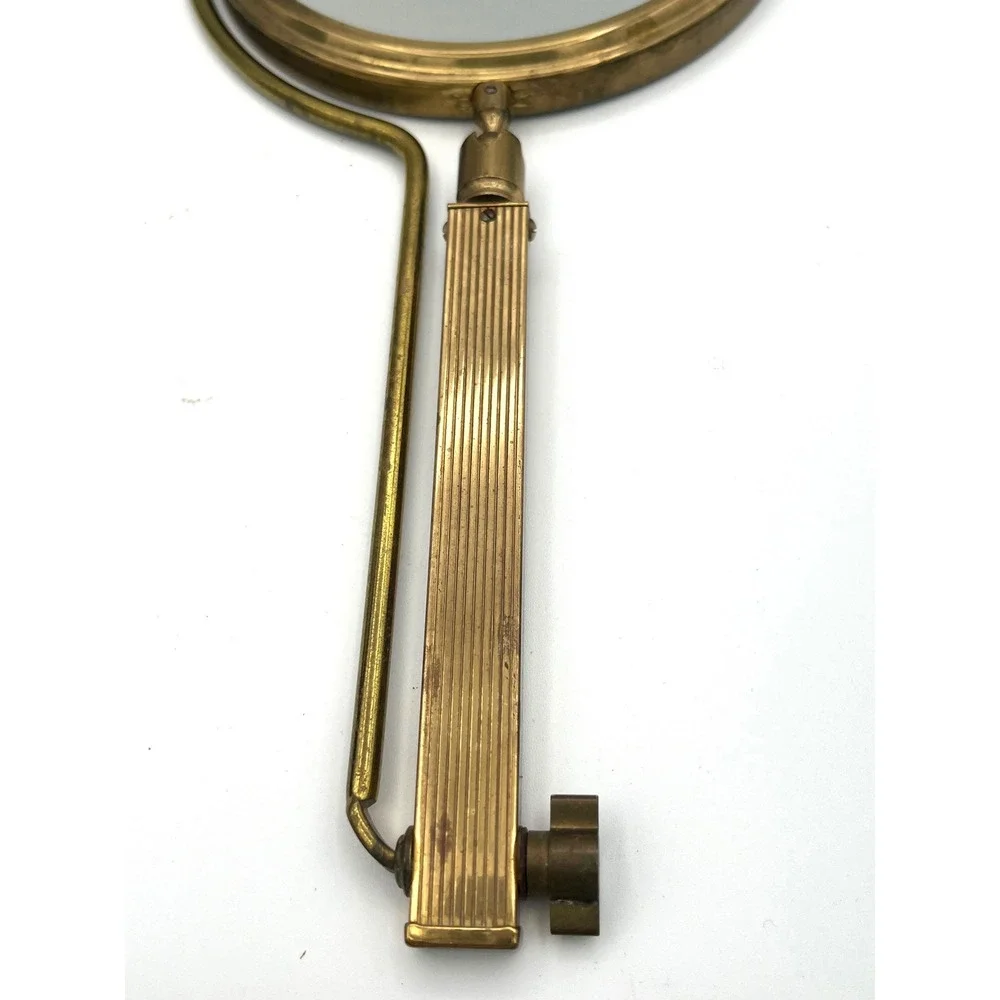 Mid Century Adjustable Rare Vanity mirror brass France‎ 50s Hollywood Regency